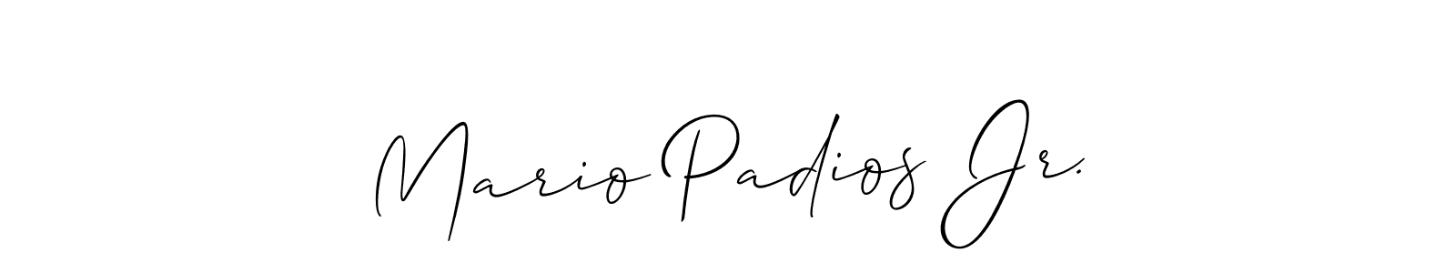 Similarly Allison_Script is the best handwritten signature design. Signature creator online .You can use it as an online autograph creator for name Mario Padios Jr.. Mario Padios Jr. signature style 2 images and pictures png