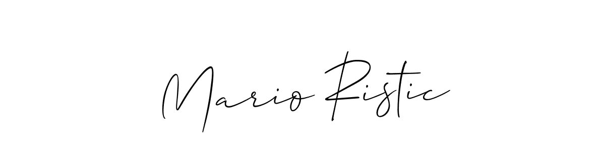 Make a beautiful signature design for name Mario Ristic. With this signature (Allison_Script) style, you can create a handwritten signature for free. Mario Ristic signature style 2 images and pictures png