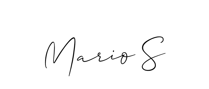 Also we have Mario S name is the best signature style. Create professional handwritten signature collection using Allison_Script autograph style. Mario S signature style 2 images and pictures png