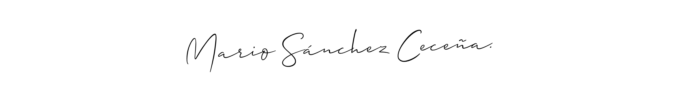 How to make Mario Sánchez Ceceña. name signature. Use Allison_Script style for creating short signs online. This is the latest handwritten sign. Mario Sánchez Ceceña. signature style 2 images and pictures png