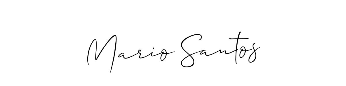 Create a beautiful signature design for name Mario Santos. With this signature (Allison_Script) fonts, you can make a handwritten signature for free. Mario Santos signature style 2 images and pictures png
