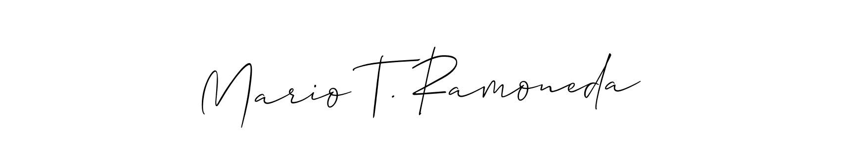 Best and Professional Signature Style for Mario T. Ramoneda. Allison_Script Best Signature Style Collection. Mario T. Ramoneda signature style 2 images and pictures png