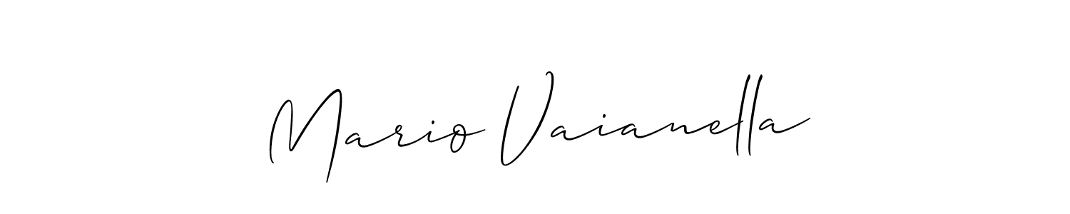if you are searching for the best signature style for your name Mario Vaianella. so please give up your signature search. here we have designed multiple signature styles  using Allison_Script. Mario Vaianella signature style 2 images and pictures png
