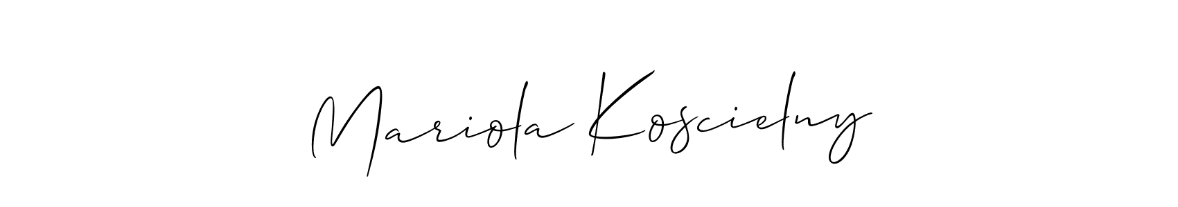 Here are the top 10 professional signature styles for the name Mariola Koscielny. These are the best autograph styles you can use for your name. Mariola Koscielny signature style 2 images and pictures png