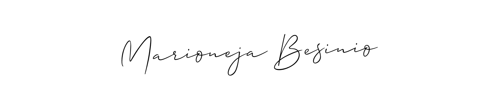 It looks lik you need a new signature style for name Marioneja Besinio. Design unique handwritten (Allison_Script) signature with our free signature maker in just a few clicks. Marioneja Besinio signature style 2 images and pictures png