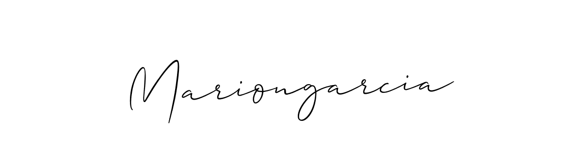 Use a signature maker to create a handwritten signature online. With this signature software, you can design (Allison_Script) your own signature for name Mariongarcia. Mariongarcia signature style 2 images and pictures png