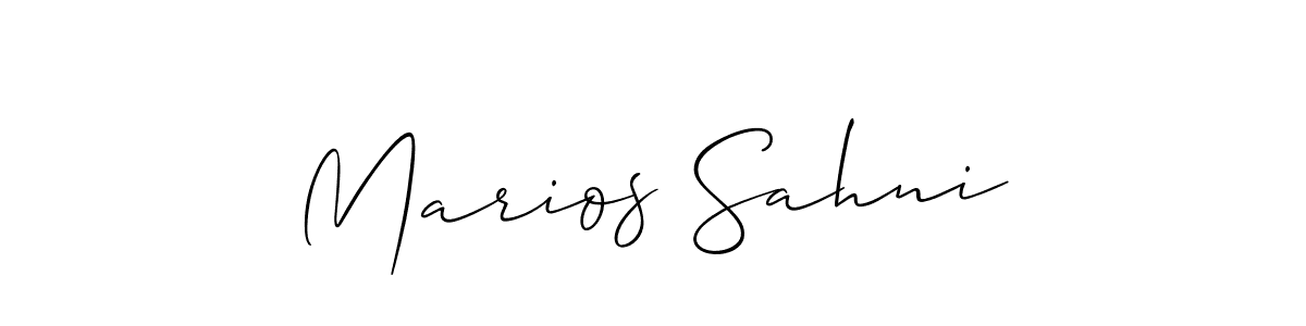 You can use this online signature creator to create a handwritten signature for the name Marios Sahni. This is the best online autograph maker. Marios Sahni signature style 2 images and pictures png