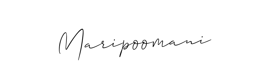 How to make Maripoomani signature? Allison_Script is a professional autograph style. Create handwritten signature for Maripoomani name. Maripoomani signature style 2 images and pictures png