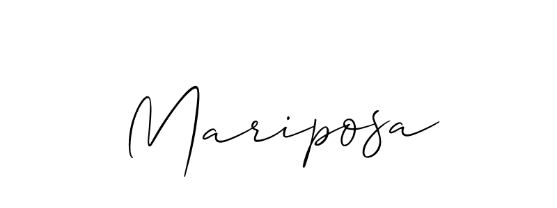 How to make Mariposa signature? Allison_Script is a professional autograph style. Create handwritten signature for Mariposa name. Mariposa signature style 2 images and pictures png