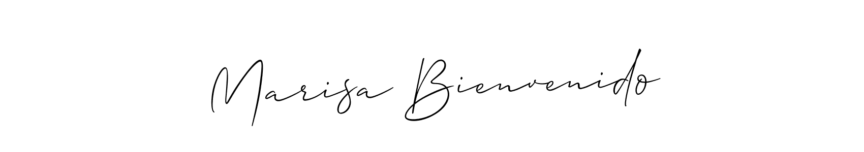 How to make Marisa Bienvenido signature? Allison_Script is a professional autograph style. Create handwritten signature for Marisa Bienvenido name. Marisa Bienvenido signature style 2 images and pictures png