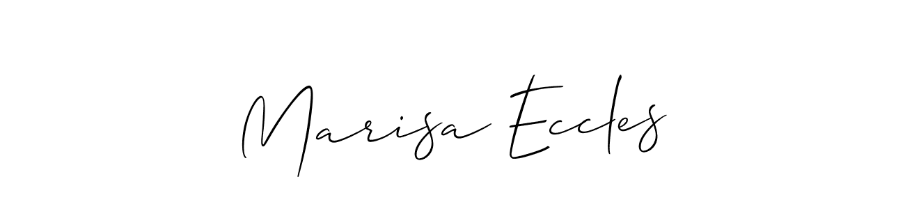 if you are searching for the best signature style for your name Marisa Eccles. so please give up your signature search. here we have designed multiple signature styles  using Allison_Script. Marisa Eccles signature style 2 images and pictures png