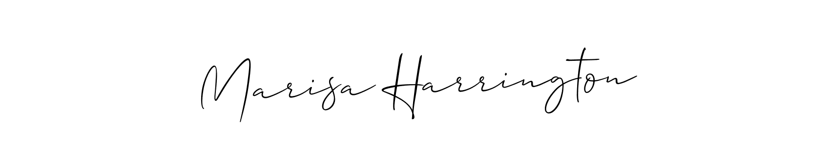 Also we have Marisa Harrington name is the best signature style. Create professional handwritten signature collection using Allison_Script autograph style. Marisa Harrington signature style 2 images and pictures png