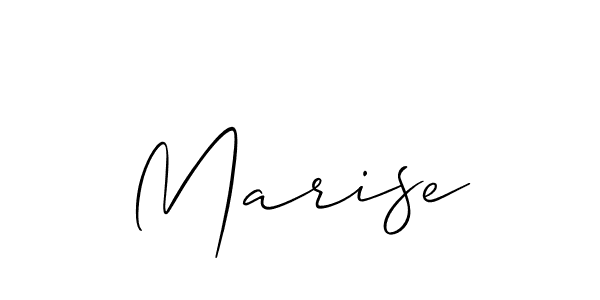 The best way (Allison_Script) to make a short signature is to pick only two or three words in your name. The name Marise include a total of six letters. For converting this name. Marise signature style 2 images and pictures png