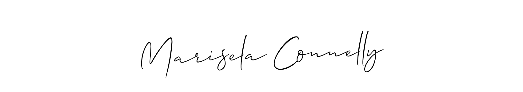 How to make Marisela Connelly name signature. Use Allison_Script style for creating short signs online. This is the latest handwritten sign. Marisela Connelly signature style 2 images and pictures png