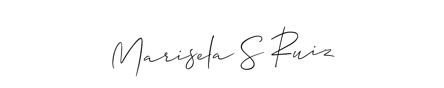 Make a beautiful signature design for name Marisela S Ruiz. With this signature (Allison_Script) style, you can create a handwritten signature for free. Marisela S Ruiz signature style 2 images and pictures png