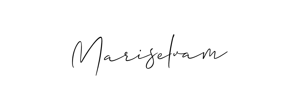 Mariselvam stylish signature style. Best Handwritten Sign (Allison_Script) for my name. Handwritten Signature Collection Ideas for my name Mariselvam. Mariselvam signature style 2 images and pictures png