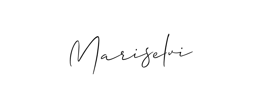 Use a signature maker to create a handwritten signature online. With this signature software, you can design (Allison_Script) your own signature for name Mariselvi. Mariselvi signature style 2 images and pictures png