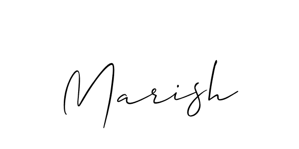 How to make Marish name signature. Use Allison_Script style for creating short signs online. This is the latest handwritten sign. Marish signature style 2 images and pictures png