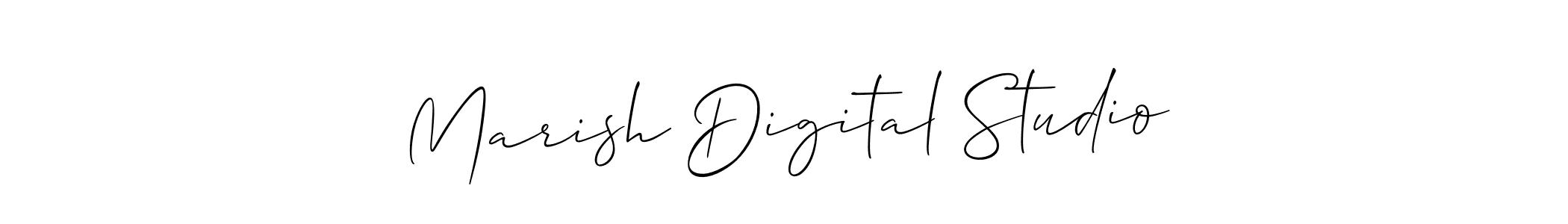 Create a beautiful signature design for name Marish Digital Studio. With this signature (Allison_Script) fonts, you can make a handwritten signature for free. Marish Digital Studio signature style 2 images and pictures png