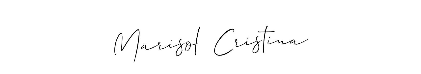 Marisol  Cristina stylish signature style. Best Handwritten Sign (Allison_Script) for my name. Handwritten Signature Collection Ideas for my name Marisol  Cristina. Marisol  Cristina signature style 2 images and pictures png