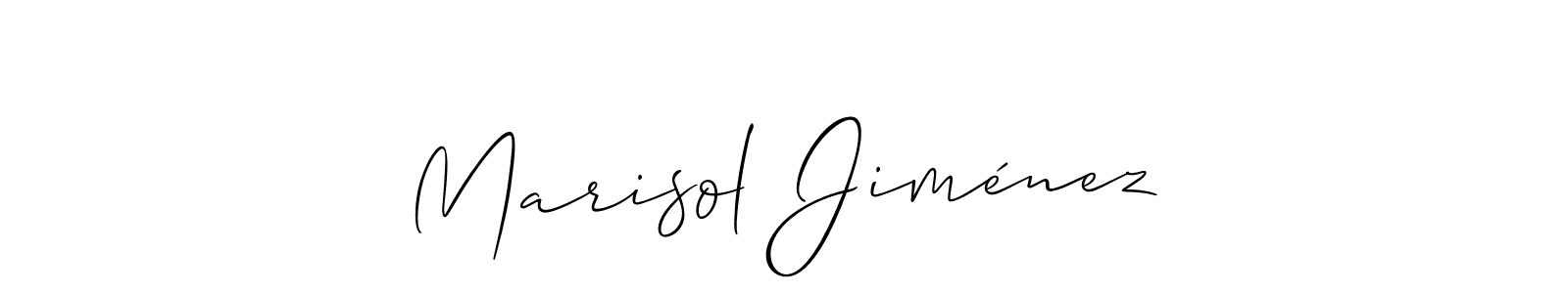 if you are searching for the best signature style for your name Marisol Jiménez. so please give up your signature search. here we have designed multiple signature styles  using Allison_Script. Marisol Jiménez signature style 2 images and pictures png