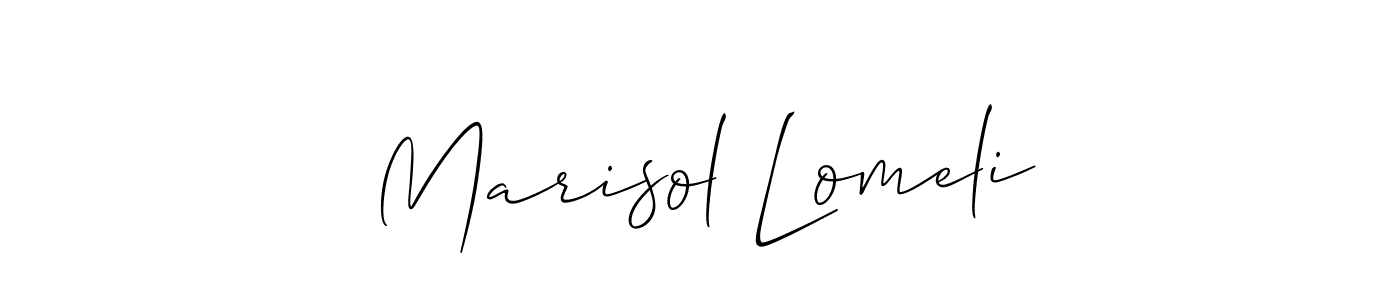 Use a signature maker to create a handwritten signature online. With this signature software, you can design (Allison_Script) your own signature for name Marisol Lomeli. Marisol Lomeli signature style 2 images and pictures png