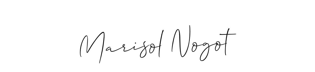 Marisol Nogot stylish signature style. Best Handwritten Sign (Allison_Script) for my name. Handwritten Signature Collection Ideas for my name Marisol Nogot. Marisol Nogot signature style 2 images and pictures png