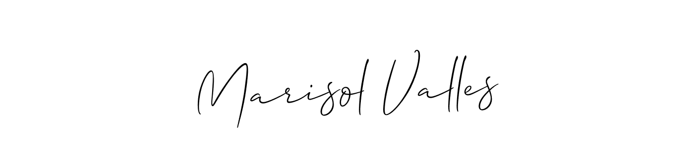 How to make Marisol Valles signature? Allison_Script is a professional autograph style. Create handwritten signature for Marisol Valles name. Marisol Valles signature style 2 images and pictures png