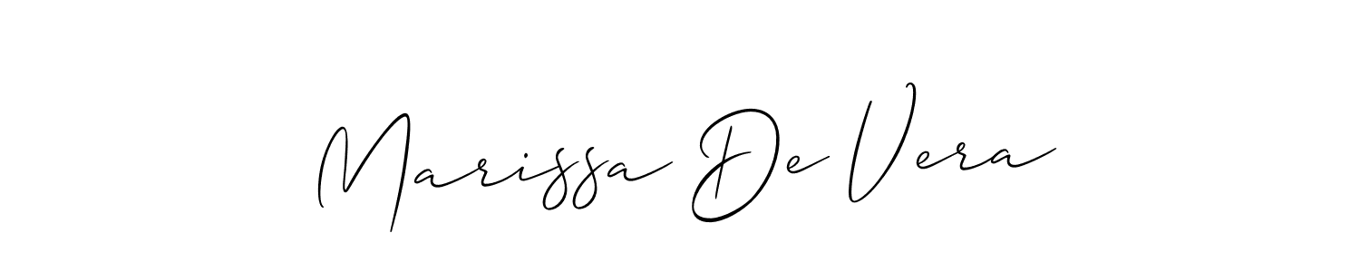 Also we have Marissa De Vera name is the best signature style. Create professional handwritten signature collection using Allison_Script autograph style. Marissa De Vera signature style 2 images and pictures png