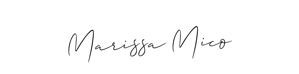 How to make Marissa Mico name signature. Use Allison_Script style for creating short signs online. This is the latest handwritten sign. Marissa Mico signature style 2 images and pictures png