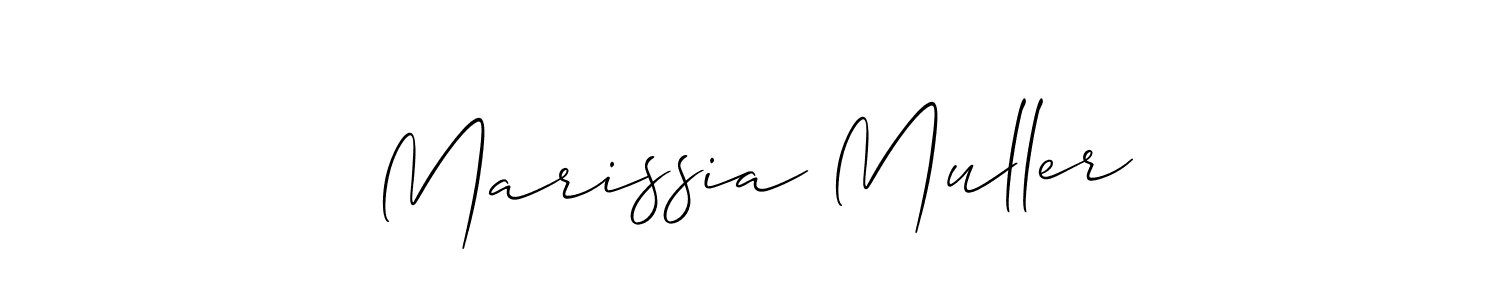 This is the best signature style for the Marissia Muller name. Also you like these signature font (Allison_Script). Mix name signature. Marissia Muller signature style 2 images and pictures png
