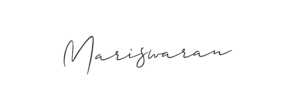 Create a beautiful signature design for name Mariswaran. With this signature (Allison_Script) fonts, you can make a handwritten signature for free. Mariswaran signature style 2 images and pictures png