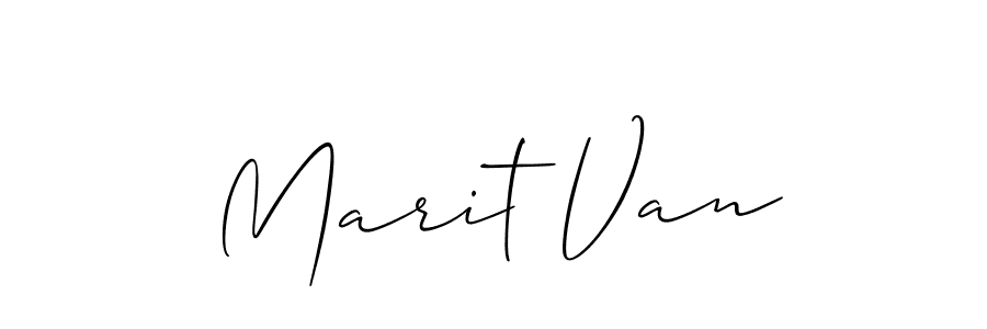 How to Draw Marit Van signature style? Allison_Script is a latest design signature styles for name Marit Van. Marit Van signature style 2 images and pictures png