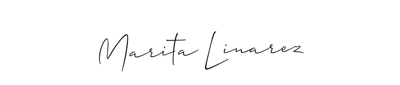 Also You can easily find your signature by using the search form. We will create Marita Linarez name handwritten signature images for you free of cost using Allison_Script sign style. Marita Linarez signature style 2 images and pictures png