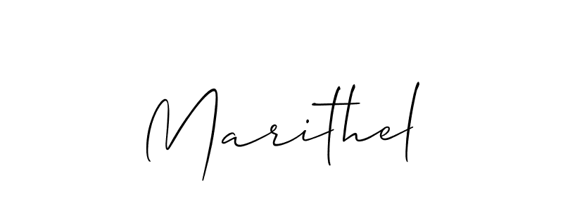 How to make Marithel name signature. Use Allison_Script style for creating short signs online. This is the latest handwritten sign. Marithel signature style 2 images and pictures png