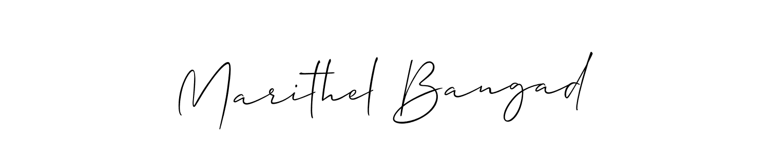 Marithel Bangad stylish signature style. Best Handwritten Sign (Allison_Script) for my name. Handwritten Signature Collection Ideas for my name Marithel Bangad. Marithel Bangad signature style 2 images and pictures png