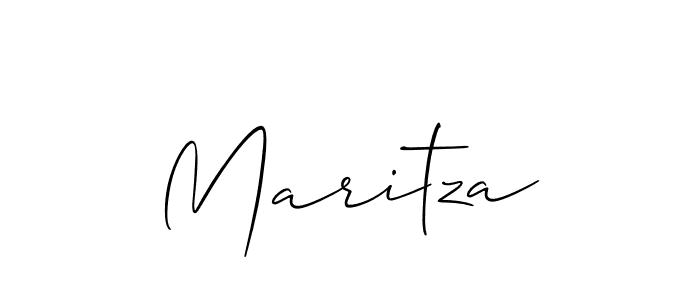 Design your own signature with our free online signature maker. With this signature software, you can create a handwritten (Allison_Script) signature for name Maritza. Maritza signature style 2 images and pictures png