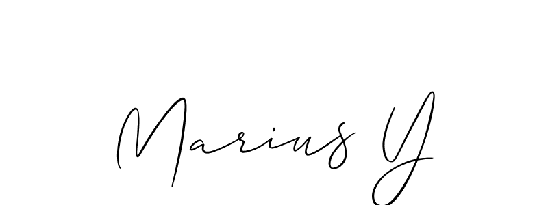 Use a signature maker to create a handwritten signature online. With this signature software, you can design (Allison_Script) your own signature for name Marius Y. Marius Y signature style 2 images and pictures png
