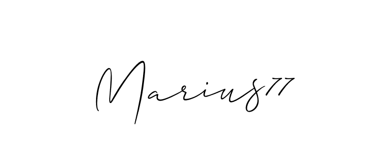 Marius77 stylish signature style. Best Handwritten Sign (Allison_Script) for my name. Handwritten Signature Collection Ideas for my name Marius77. Marius77 signature style 2 images and pictures png