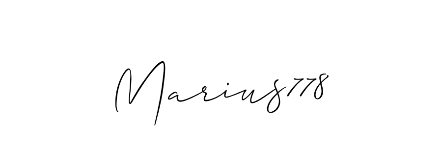 Use a signature maker to create a handwritten signature online. With this signature software, you can design (Allison_Script) your own signature for name Marius778. Marius778 signature style 2 images and pictures png