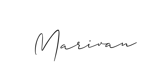How to make Marivan signature? Allison_Script is a professional autograph style. Create handwritten signature for Marivan name. Marivan signature style 2 images and pictures png