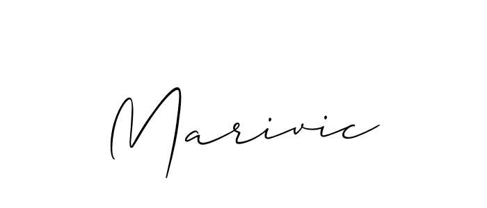 Create a beautiful signature design for name Marivic. With this signature (Allison_Script) fonts, you can make a handwritten signature for free. Marivic signature style 2 images and pictures png