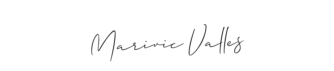 Allison_Script is a professional signature style that is perfect for those who want to add a touch of class to their signature. It is also a great choice for those who want to make their signature more unique. Get Marivic Valles name to fancy signature for free. Marivic Valles signature style 2 images and pictures png