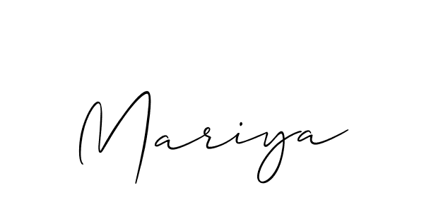 if you are searching for the best signature style for your name Mariya. so please give up your signature search. here we have designed multiple signature styles  using Allison_Script. Mariya signature style 2 images and pictures png