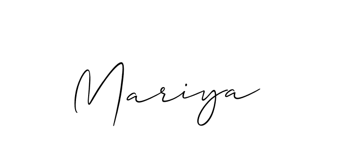 Design your own signature with our free online signature maker. With this signature software, you can create a handwritten (Allison_Script) signature for name Mariya . Mariya  signature style 2 images and pictures png