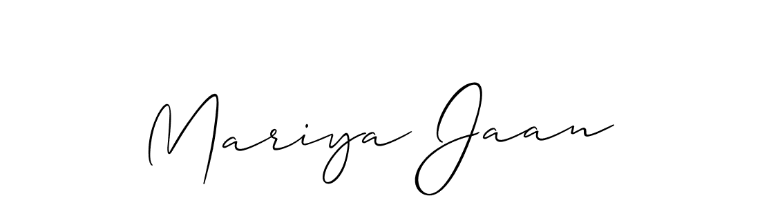 How to make Mariya Jaan signature? Allison_Script is a professional autograph style. Create handwritten signature for Mariya Jaan name. Mariya Jaan signature style 2 images and pictures png