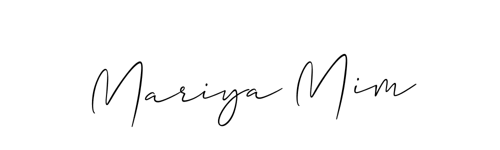 Create a beautiful signature design for name Mariya Mim. With this signature (Allison_Script) fonts, you can make a handwritten signature for free. Mariya Mim signature style 2 images and pictures png