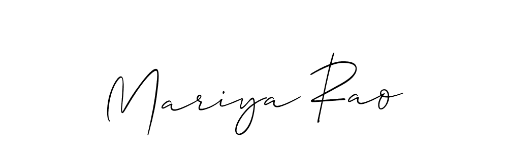 Create a beautiful signature design for name Mariya Rao. With this signature (Allison_Script) fonts, you can make a handwritten signature for free. Mariya Rao signature style 2 images and pictures png