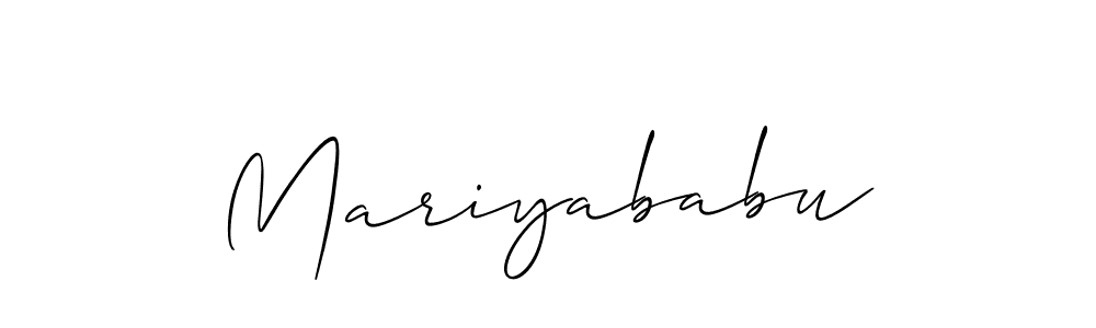 How to make Mariyababu signature? Allison_Script is a professional autograph style. Create handwritten signature for Mariyababu name. Mariyababu signature style 2 images and pictures png