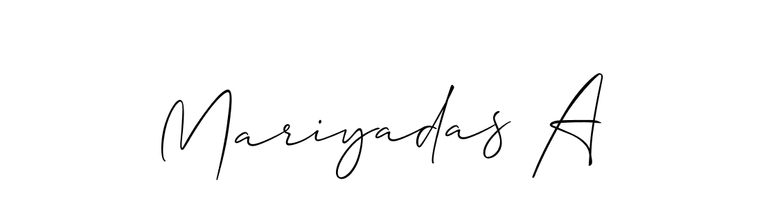 Mariyadas A stylish signature style. Best Handwritten Sign (Allison_Script) for my name. Handwritten Signature Collection Ideas for my name Mariyadas A. Mariyadas A signature style 2 images and pictures png